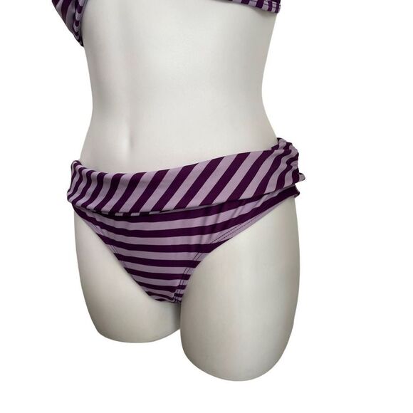 Kirra Purple Striped Bikini Bottom - Picture 2 of 10